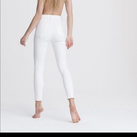 🥳HP🥳Rag & Bone White Super High Rise Jeans 23 - Picture 3 of 5